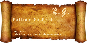 Meitner Gotfrid névjegykártya